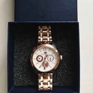 100% original women’s Tommy Hilfiger golden watch